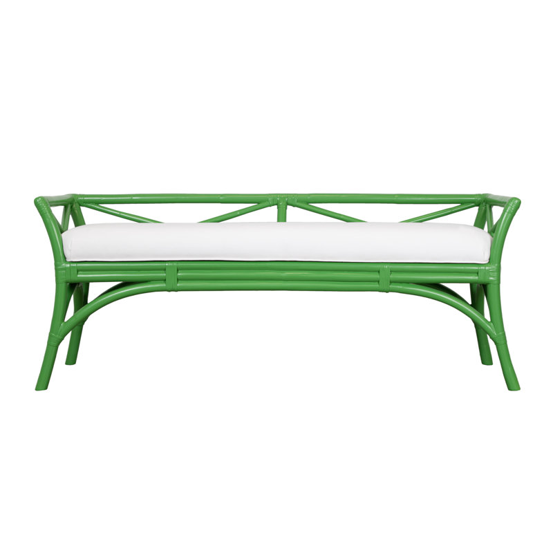 Wicker Bench, Bright green