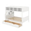 Lit superposé simple au-dessus de double avec tablettes, escalier de rangement et tiroirs-1169496691