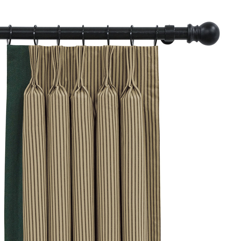 Lorenzo Striped Curtain Panel Left, Left, 40" W x 84" L
