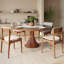 Table de salle à manger ronde en bois massif de style Mid-Century avec paresseux amovible en pierre Susan Jaivyn-1750972830-1750945628