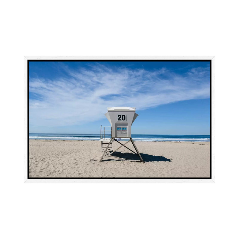 California Beach Day II by Bethany Young - Print on Canvas, 45.72cm H x 66.04cm W x 3.81cm D, White Framed