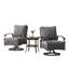 Ensemble de 3 chaises pivotantes en métal pour l'extérieur Charron-1752776727