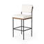 Benton Upholstered Stool with Metal Frame-754574878-755934990