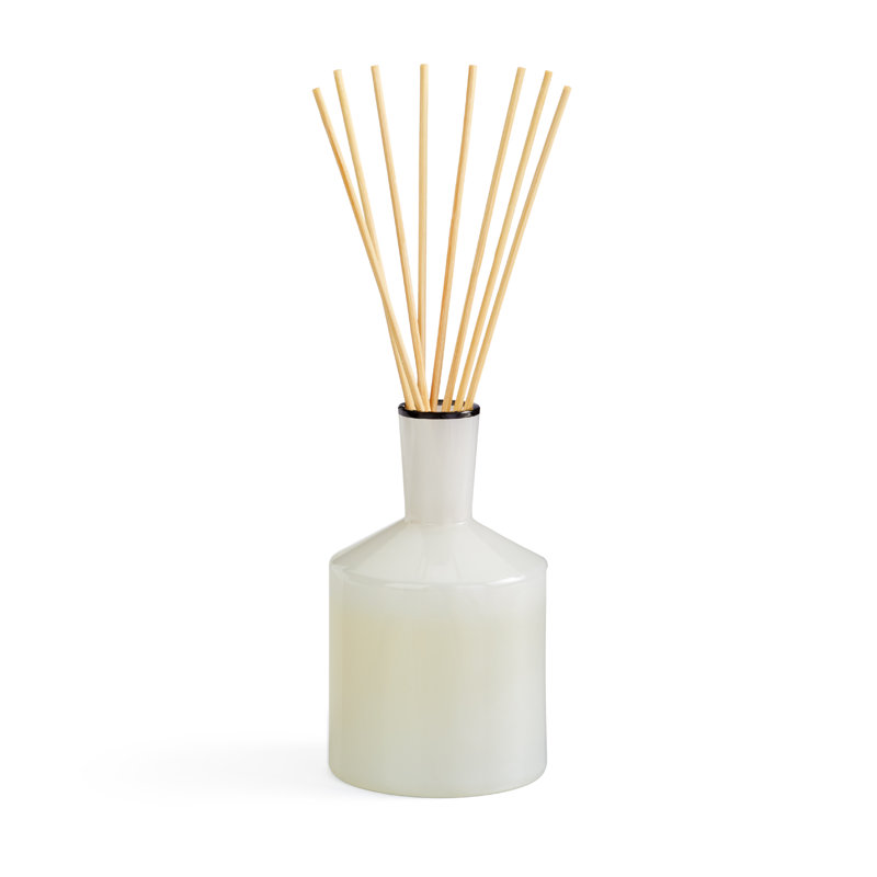 Reed Diffuser, White, 6.5" H x 4" W x 4" D, Champagne