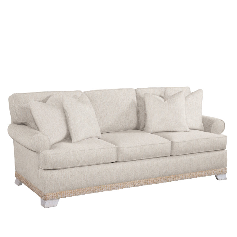 Fairwind 90" Sofa with Reversible Cushions, Snow Crypton Performance; 0884-91