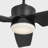 Heredia Indoor Ceiling Fan with Threaded Downrod, Midnight Black ABS blades and Handheld Remote