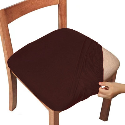Housse de chaise unie élastique et brossée de couleur unie Housse de siège souple et confortable