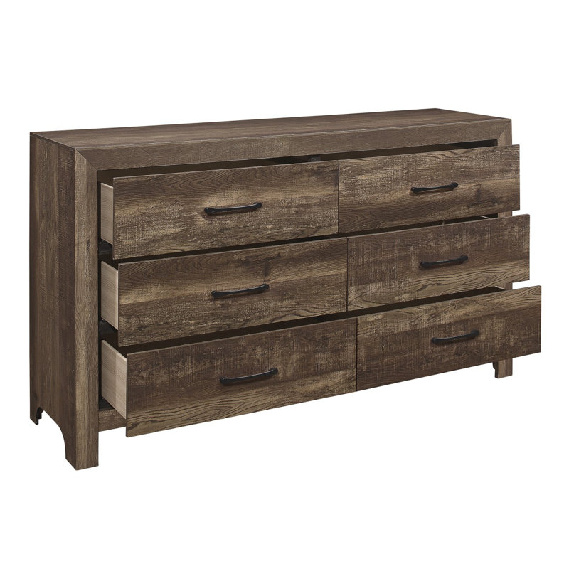 Claudette 6 - Drawer Dresser, Brown