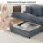 118.5” Oversized Cloud Modular Sectional Down Filled 6-Seater Sofa With Storage Ottomans-321733732