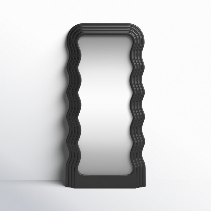 Ranstead Rectangle Floor Mirror, Black