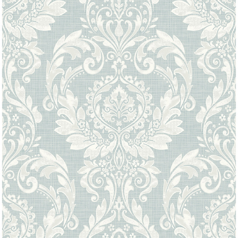 Rouleau de papier peint L 33 pi x l 20,5 po, Bleu poudre métallique