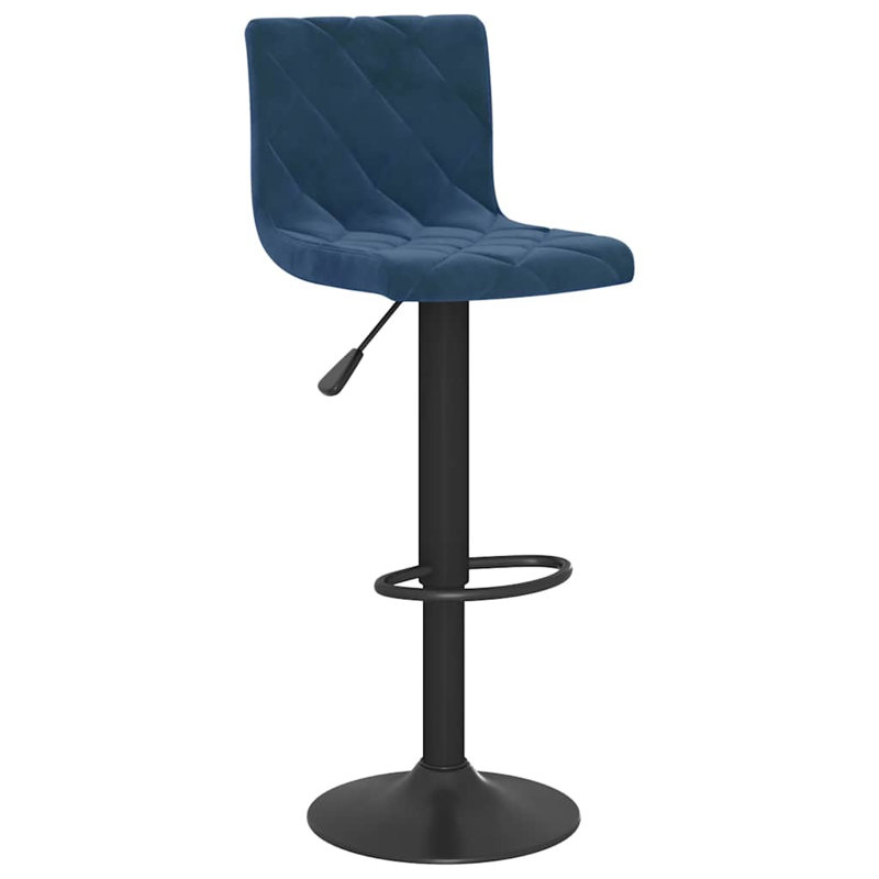 Swivel Yes Bar Stool with Steel Frame, Navy/Black