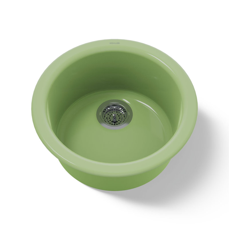 Porto Fino Top-Mount/Under-Mount Bar Sink, Fresh Green