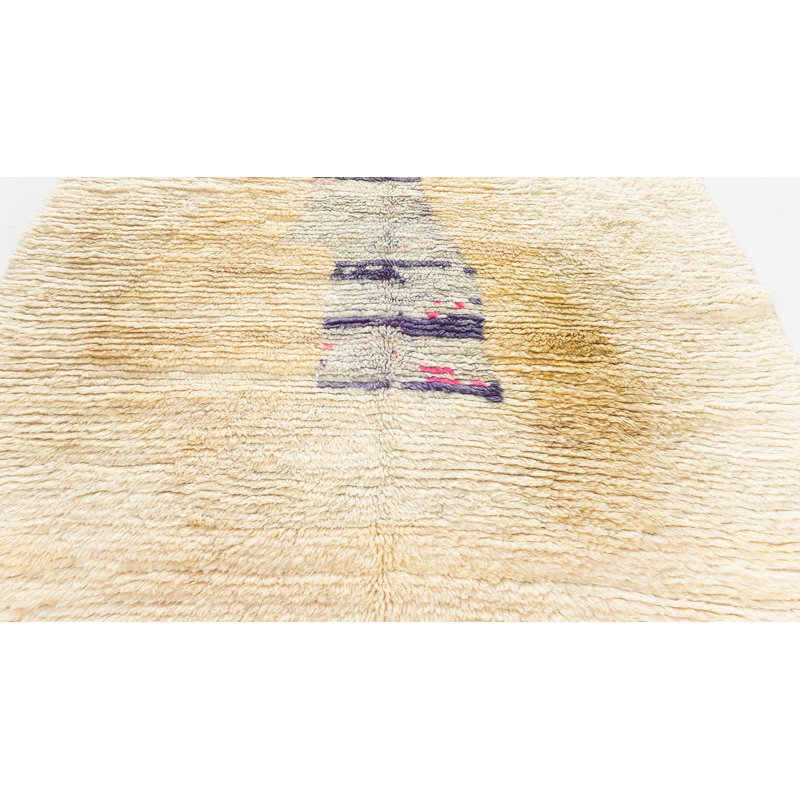 Modern One-of-a-Kind Rectangle 5'2" x 7'8" Hand Knotted Area Rug