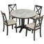 Ensemble de table de salle à manger et de chaises 5 pièces, table de cuisine en bois massif avec 4 chaises confortables pour les réunions de famille-2074379903-2074379900-2074379890-2074379901