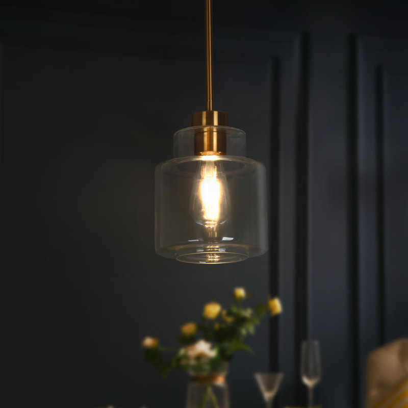 Meya 1 - Light Dimmble Brass Single Pendant For Dining Room