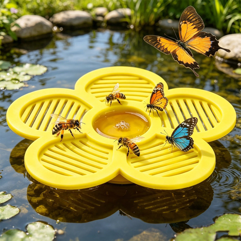 Patin d'atterrissage flottant pour pollinisateurs d'eau