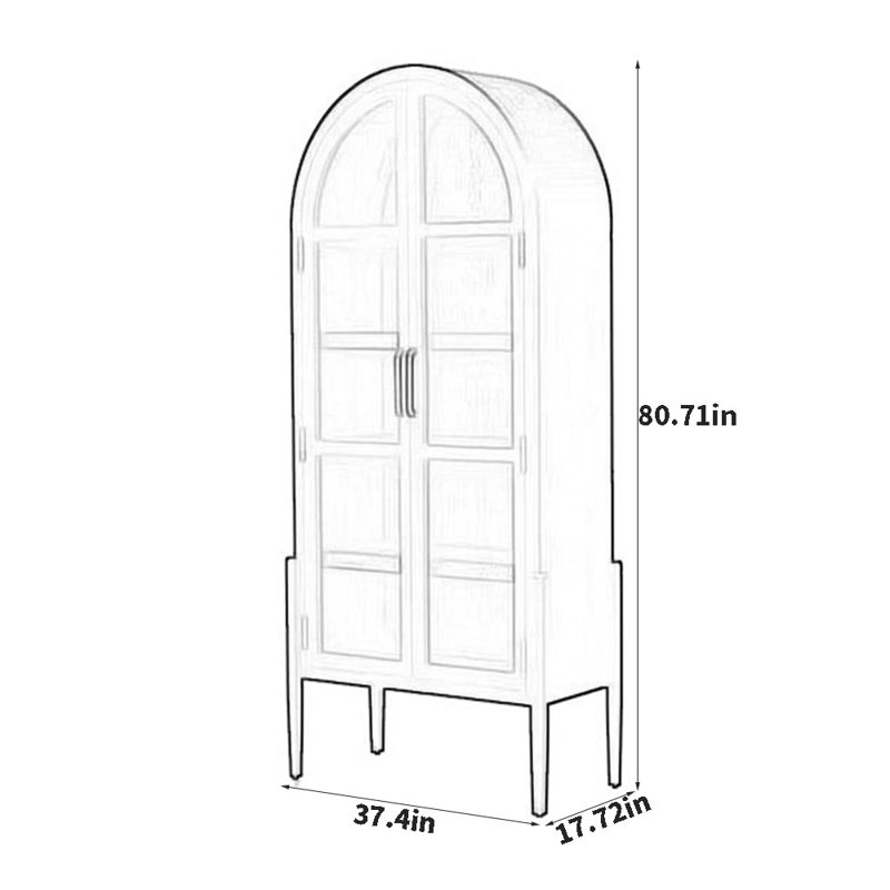 High End Arched Sideboard, Burlywood