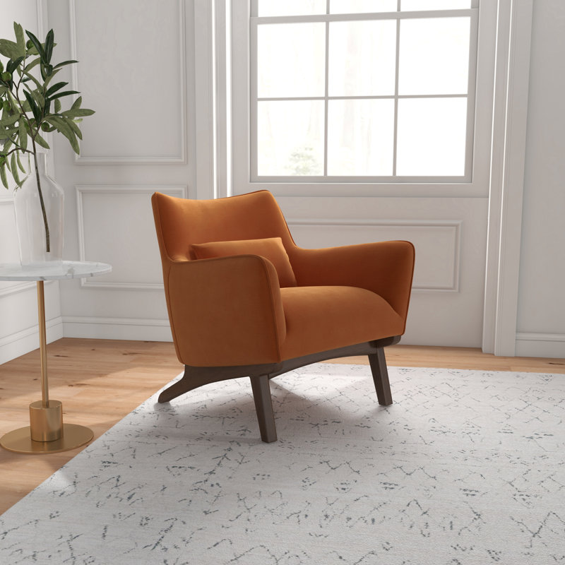 Fauteuil Lincolnshire, Velours orange