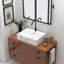 Lavabo de salle de bain blanc de 21 x 16,5 pouces, lavabo rectangulaire au-dessus du comptoir, lavabo suspendu en céramique de porcelaine, lavabo d'art, meuble-lavabo pour meuble-lavabo