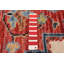 Tapis rouge en laine noué à la main 8 pi 11 po x 11 pi 10 po Jules Serapi