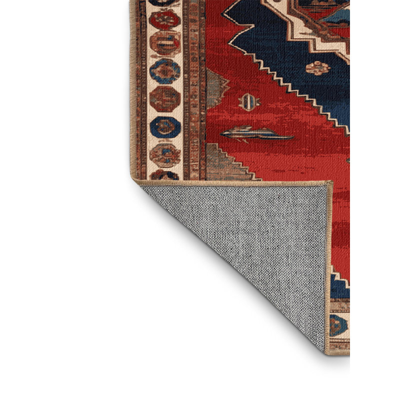 Tapis brun lavable à la machine, Carré 7 pi