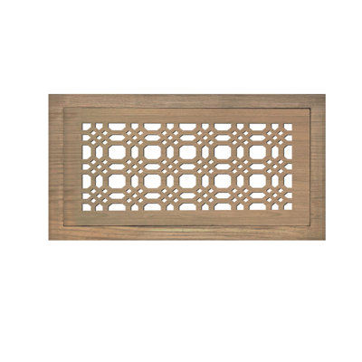 Hardwood Floor Register. Duct Opening 4x12 (Overall 7x15) - Gemstone Design