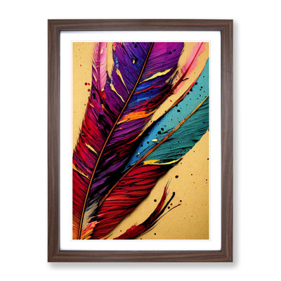 Feathers Painted No.2 - Single Picture Frame Painting