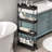 Slim Storage Cart 4 Tier, Storage Organizer Rolling Utility/ Mobile Shelving Unit Slide Out Storage Cart-1586227191
