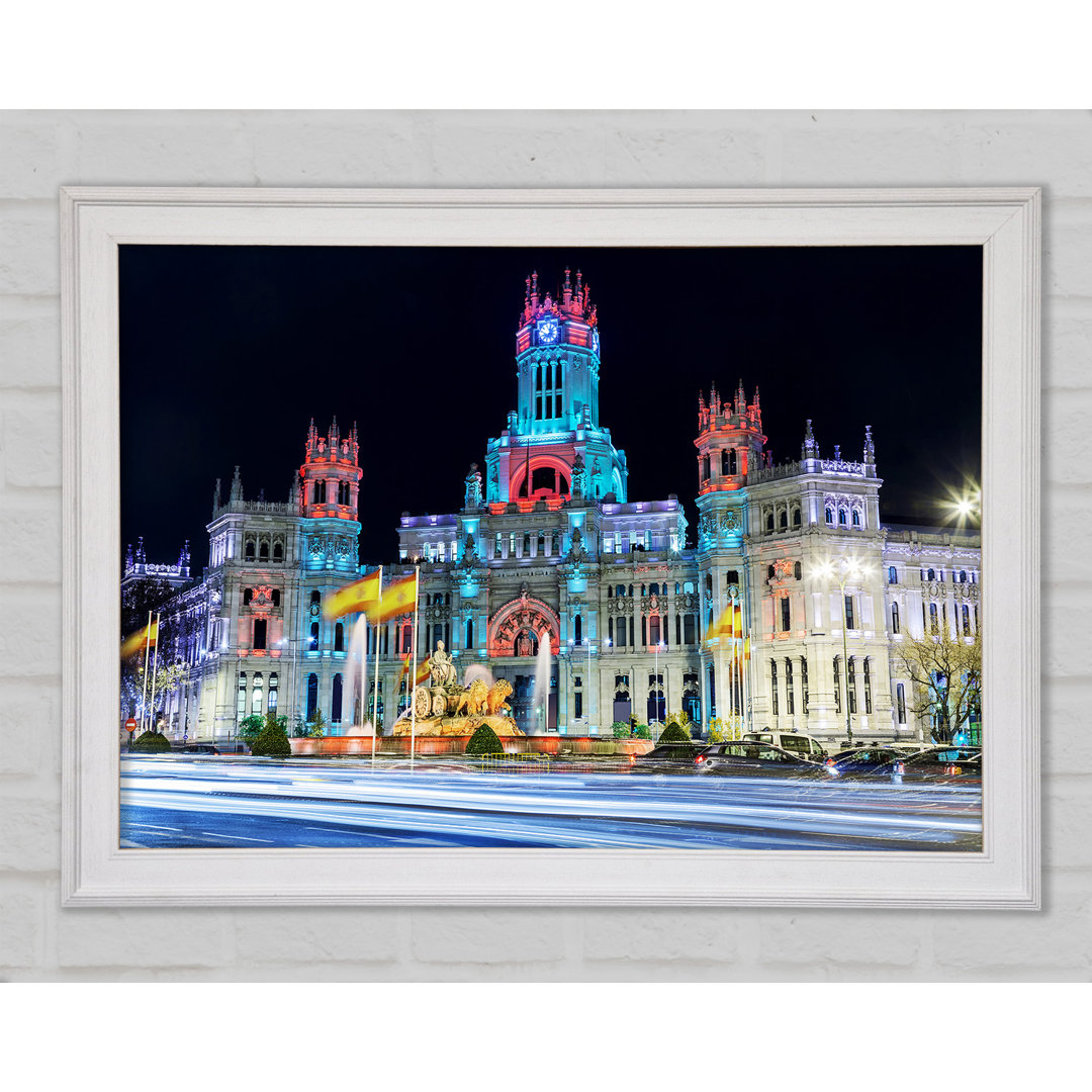 Gerahmtes Wandbild Madrid City Building At