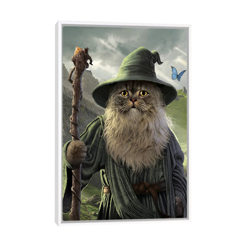 Catdalf 1 Piece Wall Art on Canvas, 101.6 cm H x 66.04 cm W, White Framed