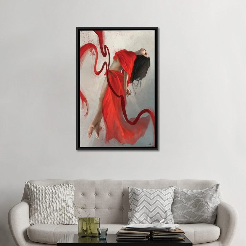 «Transcendent», reproduction d'impression sur toile, H 26 po x l 18 po x P 1,5 po, Toile avec cadre noir, Pas de tapis