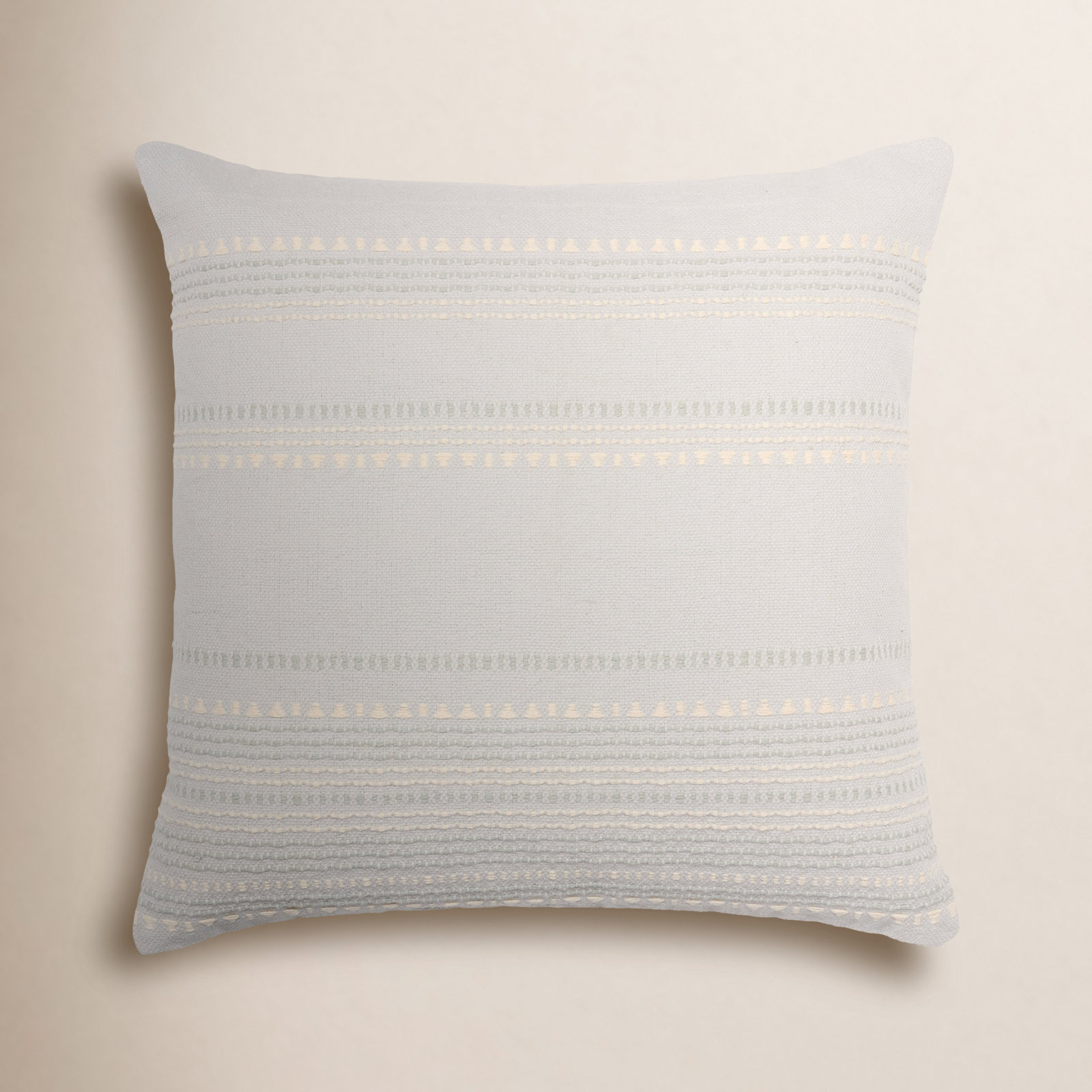 Bryson Embroidered Cotton Throw Pillow, Down