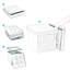 38cm Wide Square Footstool Ottoman with Storage