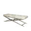 Banc rembourré en cuir capitonné Cayden