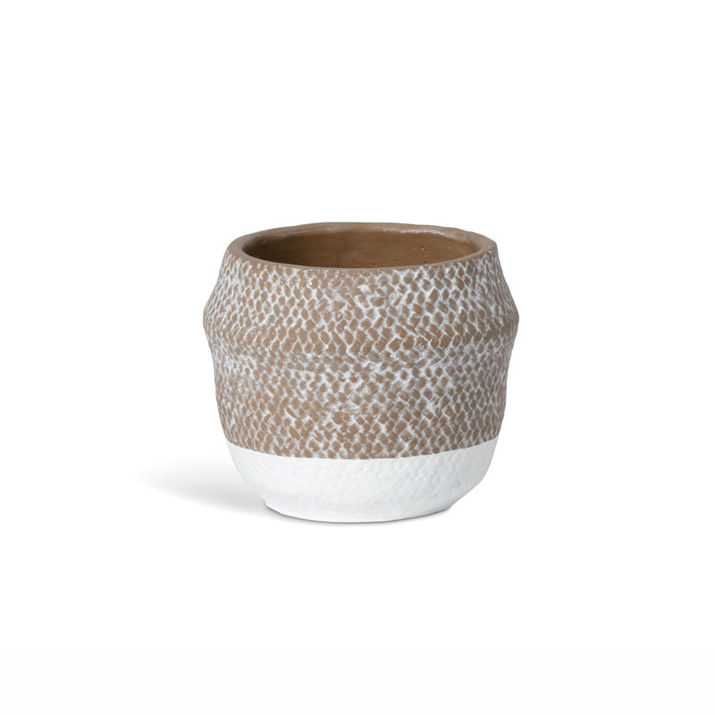 Rustic Modern Planter, 6.75" H x 6.25" W x 8.5" D