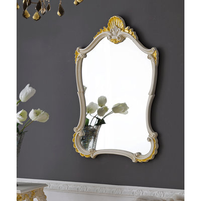 Boettcher Wood Flat Wall Mirror