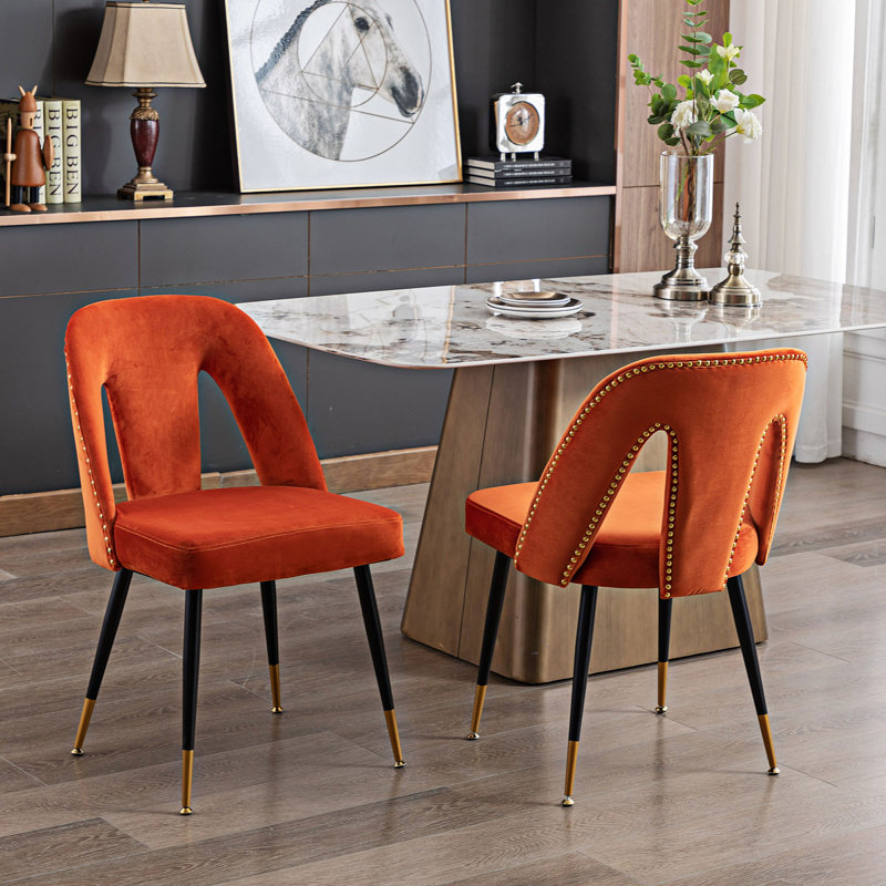 Chaise d'appoint Maril, Orange