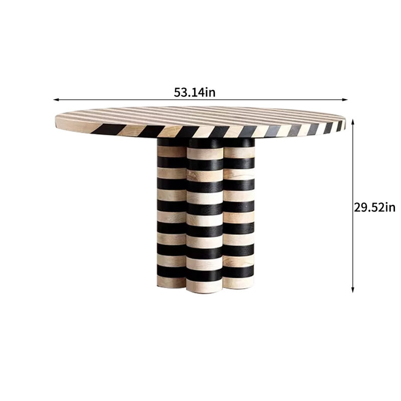 Retro Simple Round Solid Wood Dining Tables