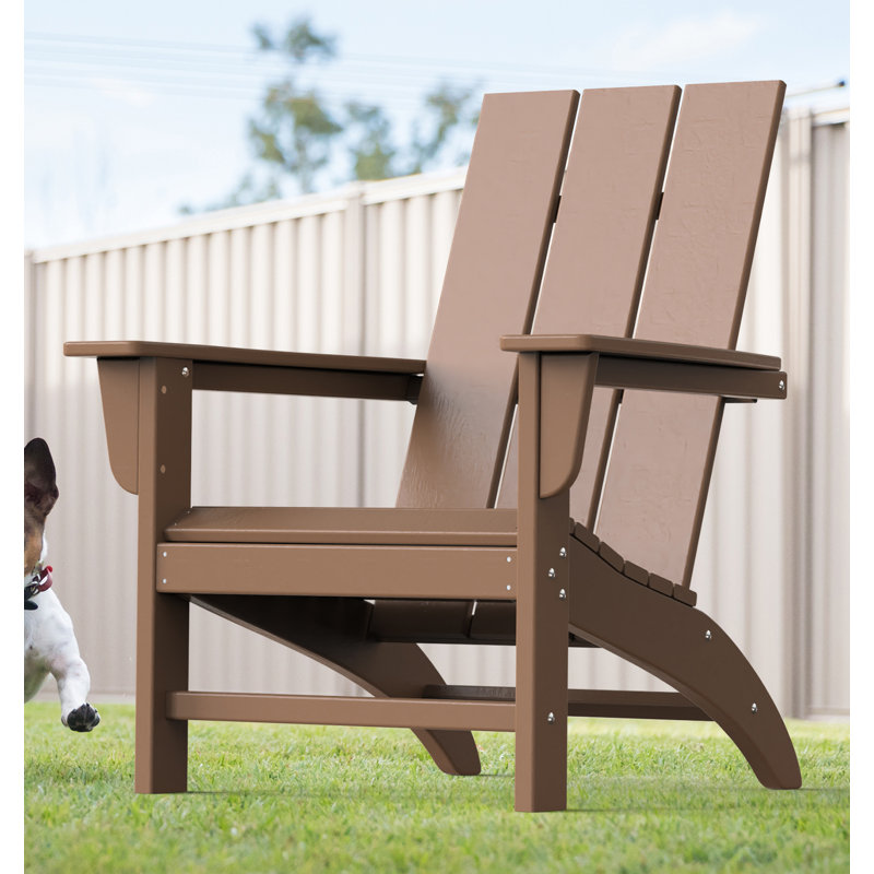 Barbee Outdoor Adirondack Chair, Mahogany