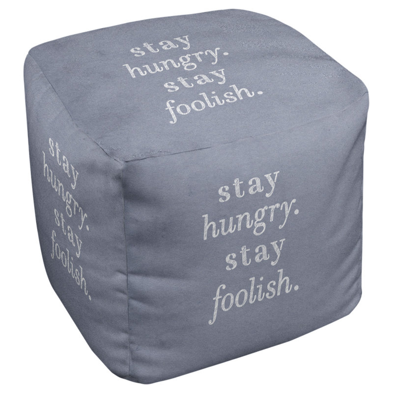 Repose-pieds cube, Bleu / Blanc
