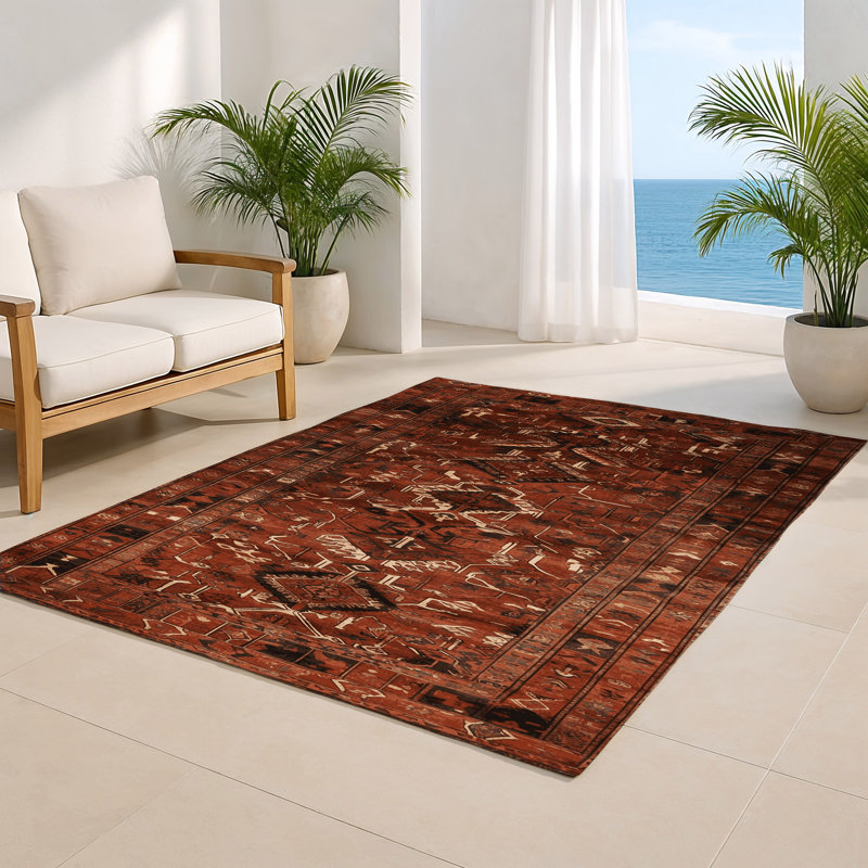 Tapis turc intérieur et extérieur brun, Rectangle 4pi x 6 pi