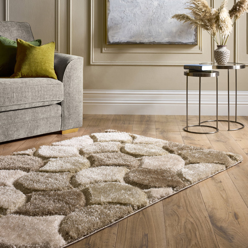 3D Scallop Neutral Rug, Rectangle 160 x 230 cm