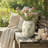 Antique Terracotta Vase, 10-Inch Tall Off-White Pot with Mossy Green Patina