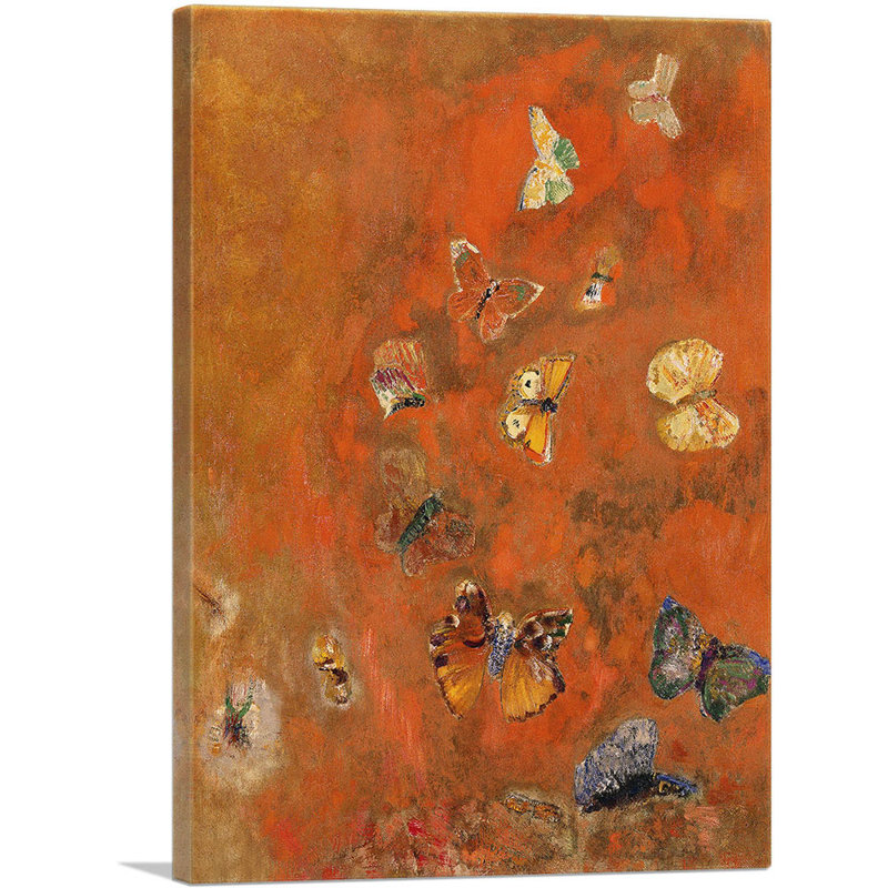 «Evocation of Butterflies 1912» par Odilon Redon, reproduction d'art sur toile tendue, H 18 po x l 12 po x 1,5 po