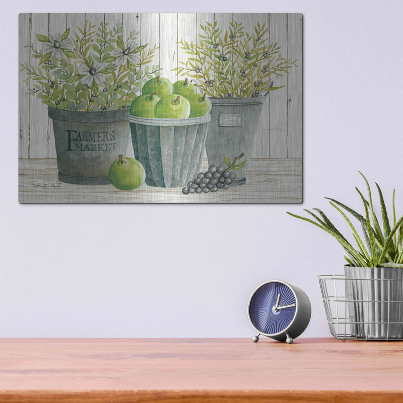 «August Eucalyptus Farmer's Market» par Cindy Jacobs, August Grove®, art mural en métal, H 12 po x l 16 po