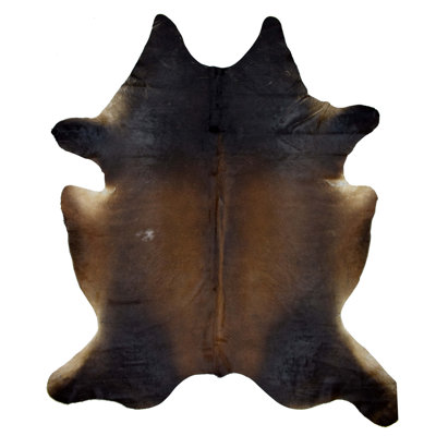 Watussi Cowhide Area Rug in Dark Brown