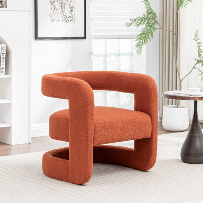 Modern Upholstered Barrel Chair by Wrought Studio