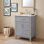 Meuble-lavabo autoportant moderne avec lavabo en céramique, tablette réglable et charnières à fermeture en douceur-1504536857