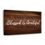 «Blessed And Grateful Typographie I», reproduction sur toile-253531341
